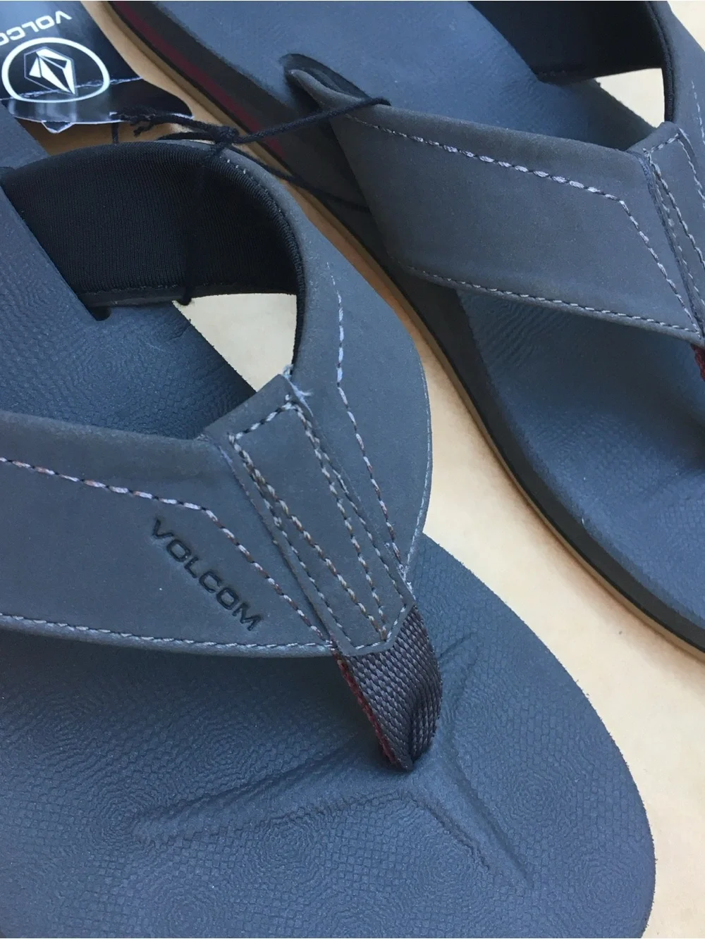 Volcom .• Victor Flip Flop Sandals in Grey Size 7 7.5 8